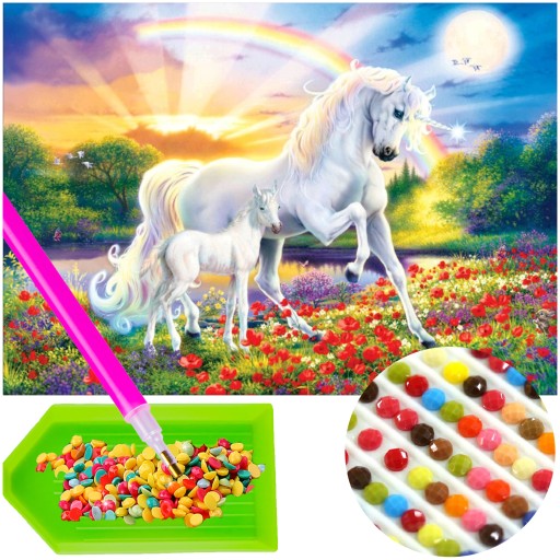 Diamantový vyšívací SET Kone DIAMANTOVÁ MAĽBA 5D Diamantový mozaikový obraz