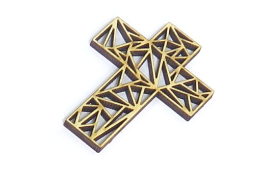 GEOMETRICKÝ DEKOR KRÍŽOVÝ KRÍŽ 60x42mm QE82