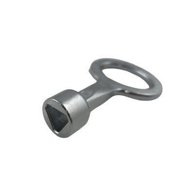 Zamak kľúč na skrinkové zámky, trojuholníkový, 9 mm