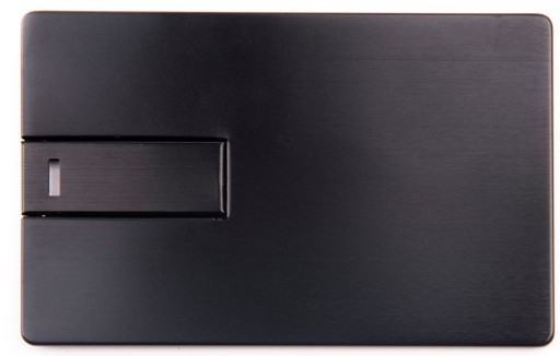 Kovová karta Pendrive 2 GB čierna + gravírovanie