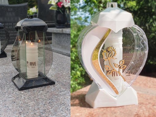 VLOŽKA do náhrobku PARAFÍNOVÁ sviečka AVE 4 96 h PREMIUM VLOŽKY