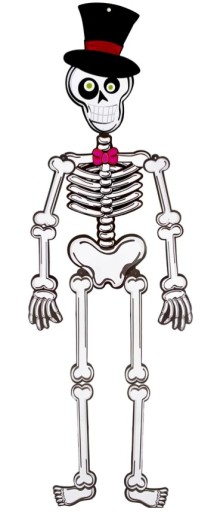 Závesná dekorácia Skeleton Dvere Wall Halloween Skeleton 95 cm