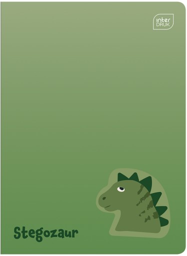 16-stranový zápisník, trojriadkový farebný, A5 Dinosaury, interprint x10