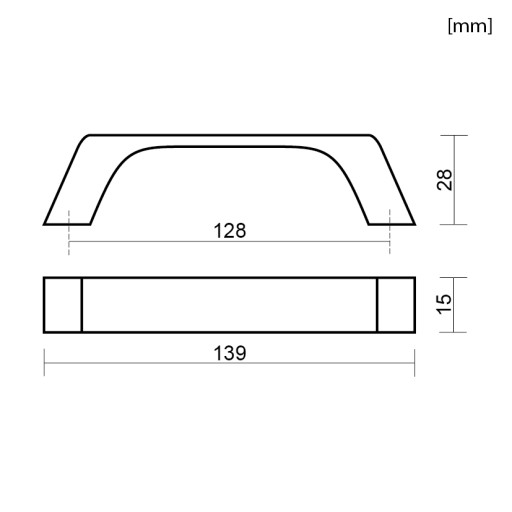 ÚCHYTKA NA NÁBYTOK ČIERNA ÚCHYTKA NA NÁBYTKO KUCHYŇSKÁ SKRIŇKA ÚCHYTKA 128MM