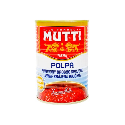 PARADAJKY V KUSOCH Dužina z konzervy Mutti 400g