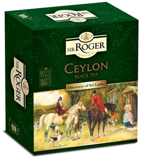SIR ROGER čierny CEYLON expresný čaj 100 ks vrecúšok 200g Srí Lanka
