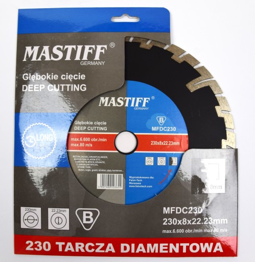 DIAMANTOVÝ KOTÚČ SEGMENTOVANÝ 230mm NA BETÓNOVÚ KOCKU