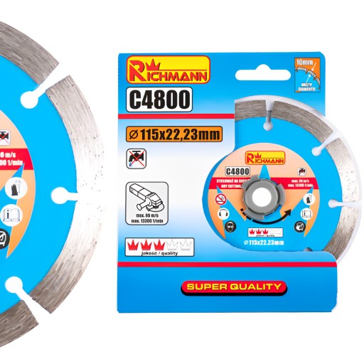 DIAMANTOVÝ DISK SEGMENT 115 MM 22,23 mm C4800