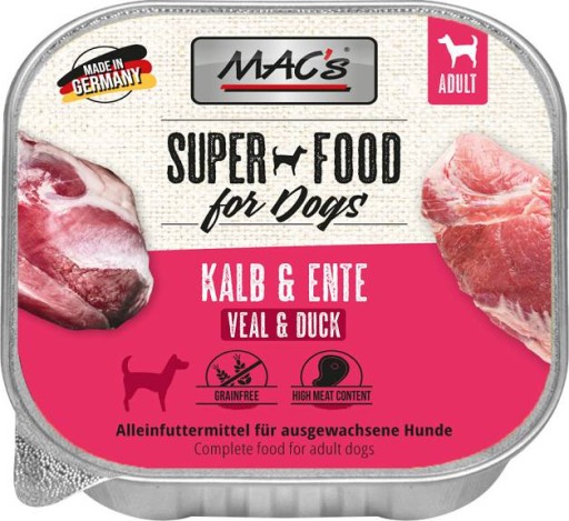 MAC'S DOG PRE DOSPELÝCH S TEĽACÍM A KAČIČKOU 150g