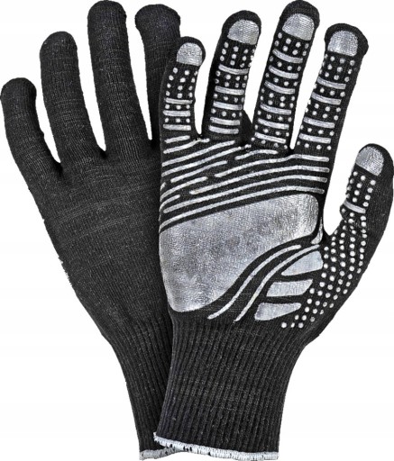 Pracovné rukavice s povrchovou úpravou bavlna/polyester Odolnosť voči pošmyknutiu 9