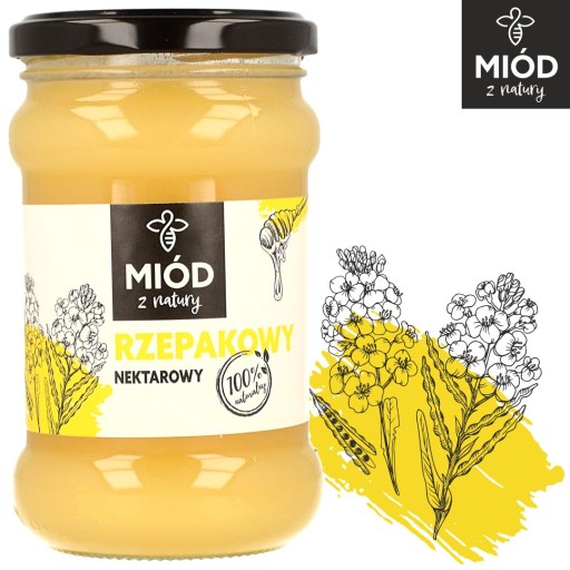 Dóza na repkový med 400 g, 100% NATURAL