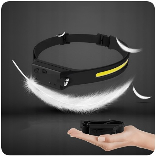 VÝKONNÁ LED HLAVOVÁ LAMPA HLAVOVÁ HLAVOVÁ LAMPA COB HEAD LIGHT S SENZOROM POHYBU