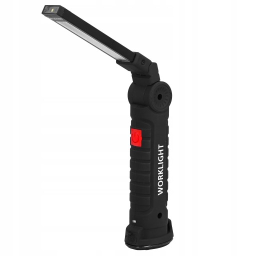 Dobíjacia LED dielenská baterka s COB magnetom, funkčné USB 5v1