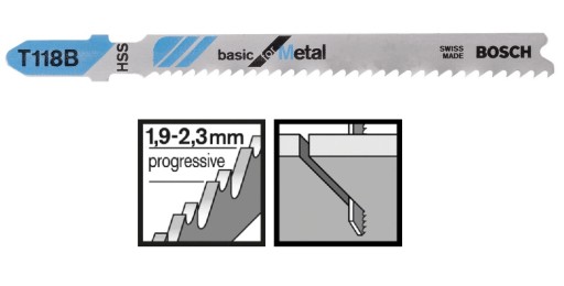 BOSCH PÍLOVÝ LIST NA KOV T 118 B PLECH