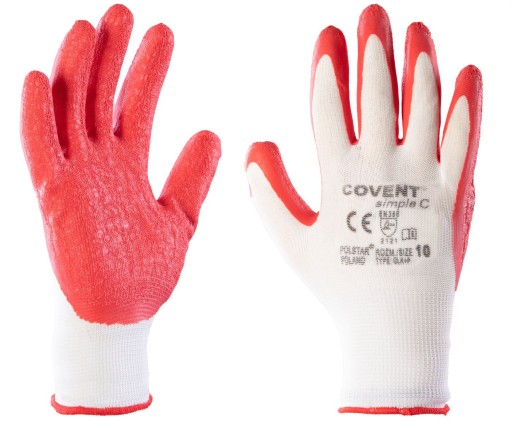 Latexové pracovné rukavice COVENT SIMPLE C, veľkosť 8-M