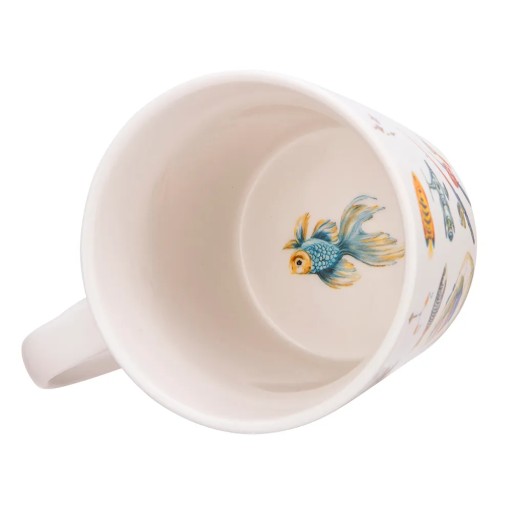 Veľký porcelánový hrnček na kávu, darček pre rybára, Altom Design, 400 ml