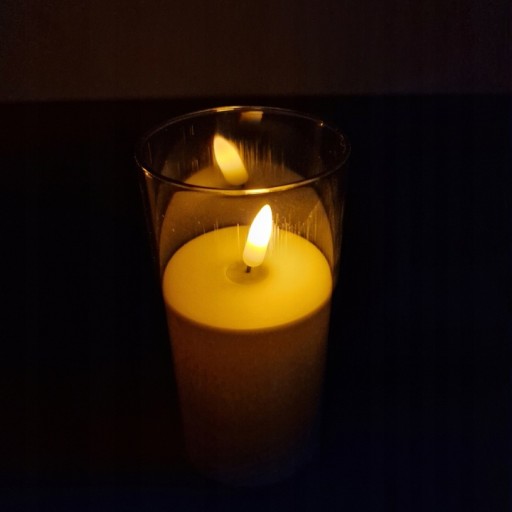 LED vložka na sviečky s obalom v tube, sviečka prírodný plameň, sviečka 15x7cm