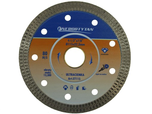 Diamantový kotúč na kameninu 115x22,2 / 20 mm / ET115 ENERGOTYTAN POLSKA