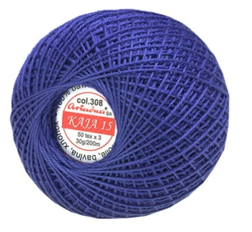 Cordonek KAJA 15 30g/200m farba chrpa 308 Ariadna