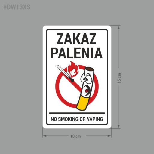 Nálepka - Zákaz fajčenia 10x15
