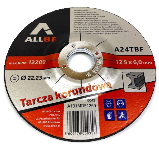 KOVOVÝ BRÚSNY KOTÚČ 125MM 6,0MM OCEL ODOLNÝ