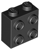 LEGO 22885 TEHLA 1x2x1 čierna NOVINKA (5g) 4 ks.
