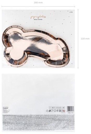 PENIS taniere pre BACHELOR PARTY ružové zlato PENIS 26 cm 6 ks