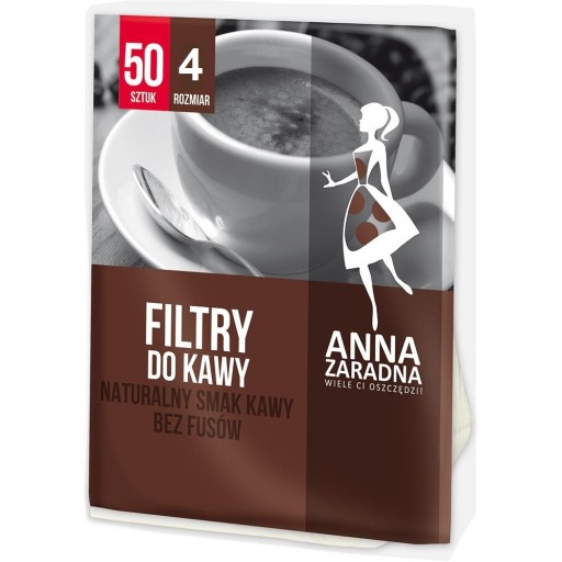 Kávové filtre ANNA ZARADNA veľkosť 4, 50 kusov