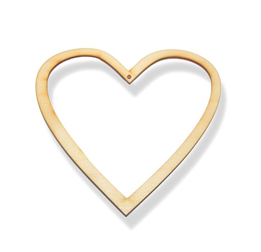 HEART základná obruč makramé 10 cm s otvorom