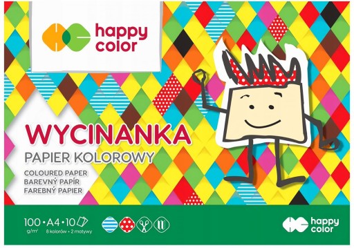 FAREBNÝ PAPIER HAPPY FAREBNÝ VÝREZ A4 10k