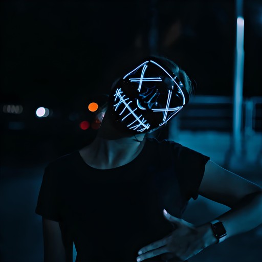 LED MASKA SVIETIACA LED HALLOWEEN PURGE PARTY