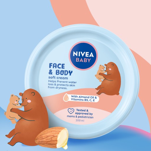 NIVEA BABY ošetrujúci krém na tvár a telo 200 ml