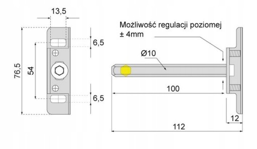 RAMENO NEVIDITEĽNÉ UPEVNENIE POLIČNÝCH ČEPOV 10x100 mm
