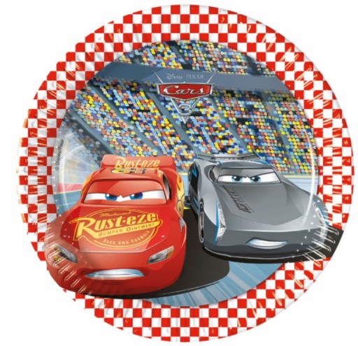 Cars Papierové taniere 8 kusov 20 cm Narodeninové