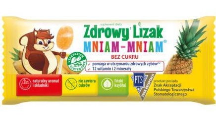 Zdravá lízanka, Yum Yum, príchuť ananás, 1 ks