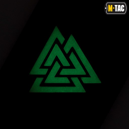 Vodorovná nášivka Valknut M-Tac Laserom vyrezaný znak Suchý zips čierny/svietivý