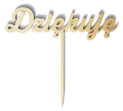 Ďakujem Topper Nápis Ďakujem GOLD