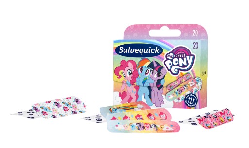 SALVEQUICK MY LITTLE PONY nášivky pre deti VODEODOLNÉ priedušné 20ks x2