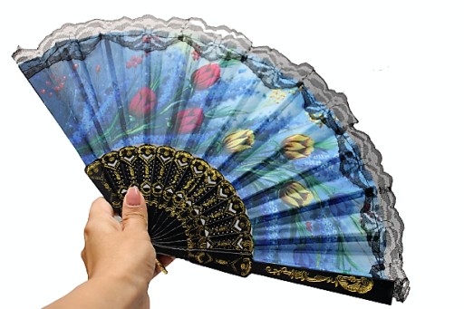 ŠPANIELSKÝ VENTILÁTOR RÔZNE VZORKY GEJŠA ELEGANTNÉ