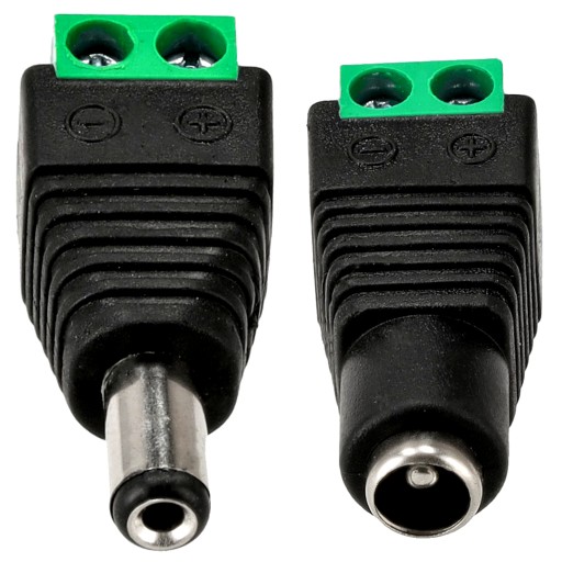 Súprava zásuvkových konektorov DC zástrčka 2,1 x 5,5 mm PRE LED