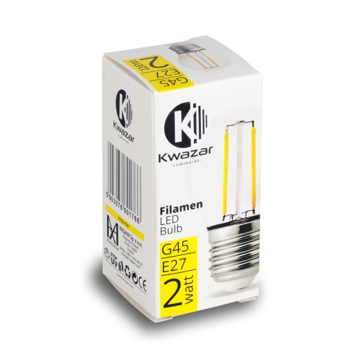 LED žiarovka E27 Filament 2W Edison G45 BALL 2700K