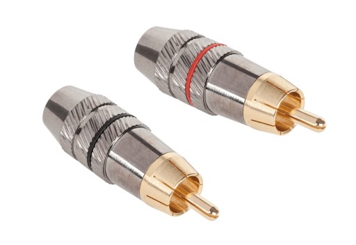RCA cinch zástrčka pre montážny kábel, 2 ks HQ (0275a)