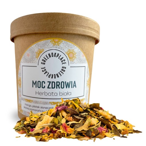Biely čaj SILA ZDRAVIA pai mu dan v šálke, svätý učiteľ, ako DARČEK