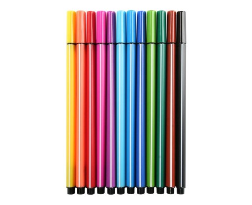 Trojuholníkové fixky v plastovej krabičke 12k