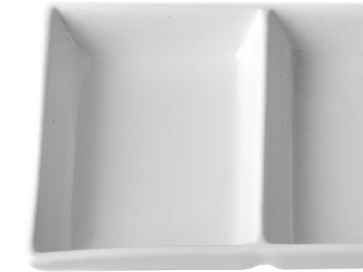TRIPLE tanier na predjedlá a dipy 25x11cm BIELY