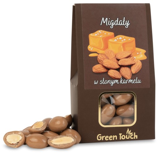 Mandle v slanom karameli 100 g mandľovo-karamelovej bielej mliečnej čokolády