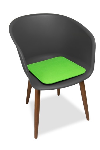 VANKÚŠ NA STOLIČKU 35x35 Z DEKORATÍVNEHO Štvorcového PLSTIČE, ZELENÁ