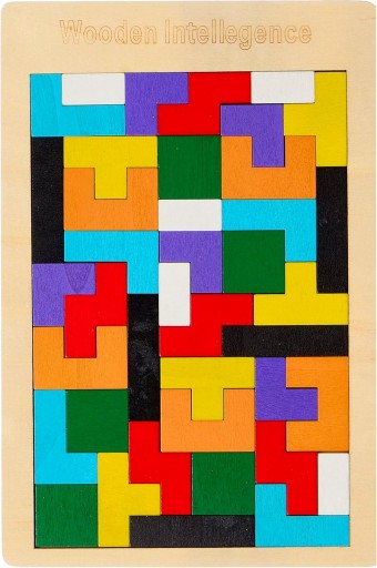 MONTESSORI DREVENÉ TETRIS BLOCKS MONTESORI TANGRAM PUZZZZ