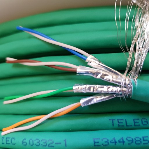 Telegartner zelený krútený pár kábel cat7 SFTP Linka