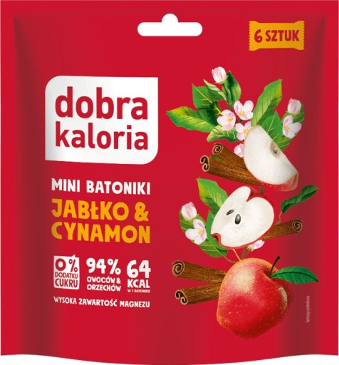 Mini datľové tyčinky Apple & Cinnamon BEZ CUKRU vegan 108g Dobré kalórie
